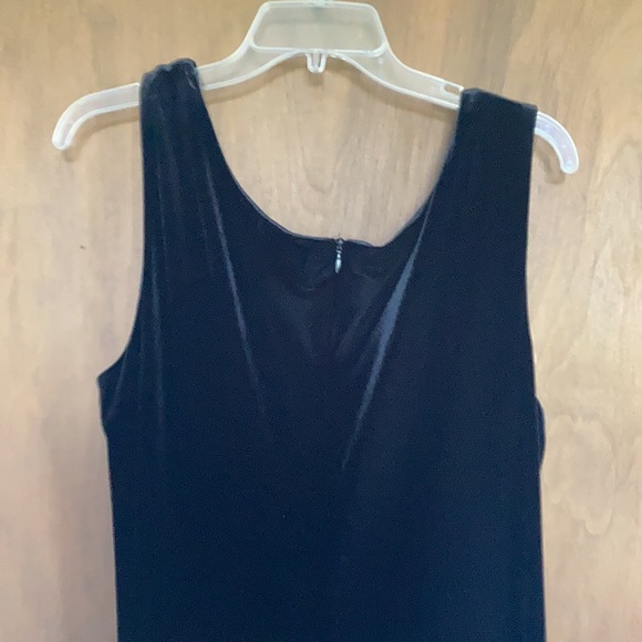 Relisted Coldwater Creek sleeveless long black velvet dress classic - Picture 10 of 13
